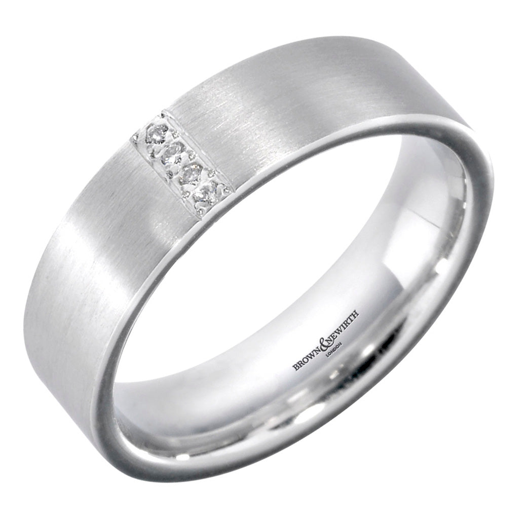 Miller 9ct White Gold Diamond Set Wedding Ring by Brown & Newirth - Michael Jones Jeweller