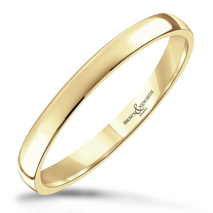2mm Simplicity 18ct Yellow Gold Wedding Ring by Brown & Newirth