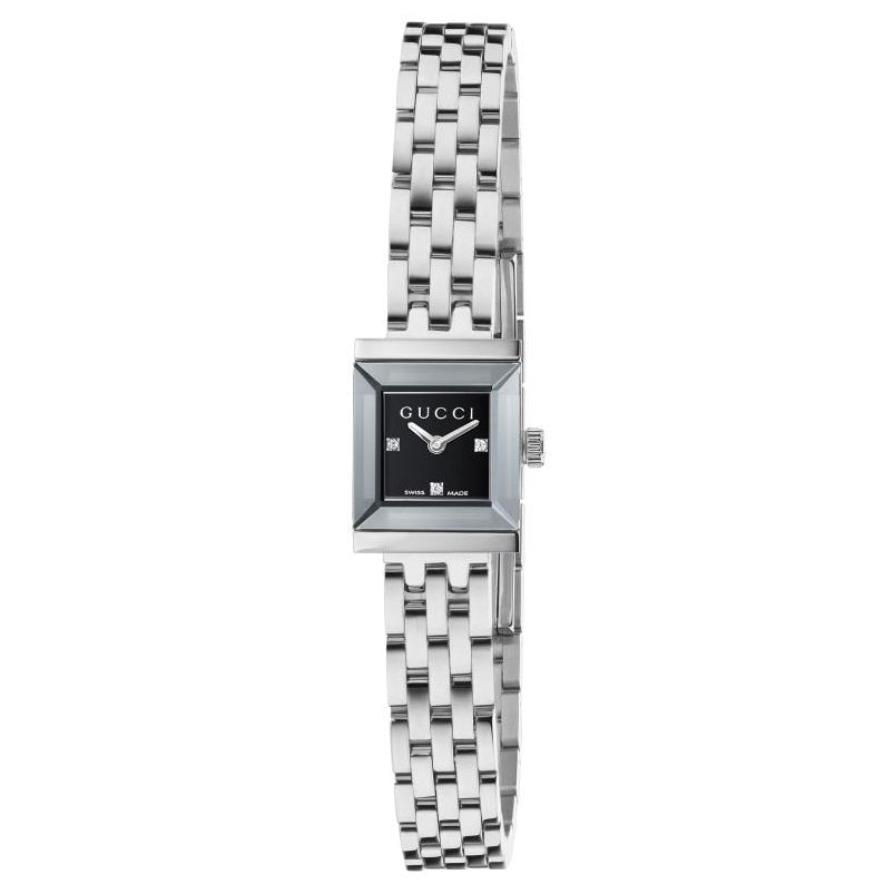 Gucci G-Frame Iconic Quartz Small Diamond Set Watch YA128507 - Michael Jones Jeweller