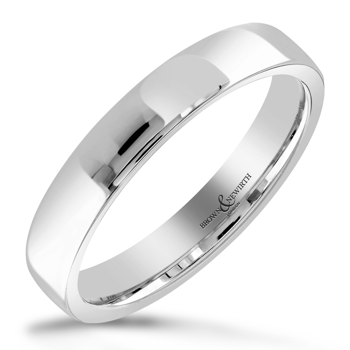 4mm Infinity Platinum Wedding Ring by Brown & Newirth