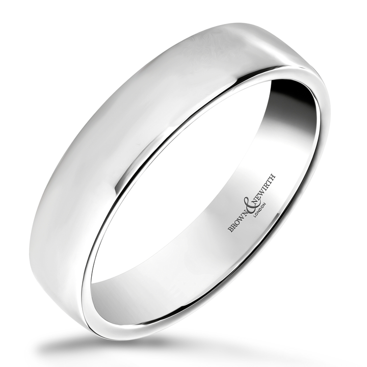 5mm Infinity Platinum Wedding Ring by Brown & Newirth
