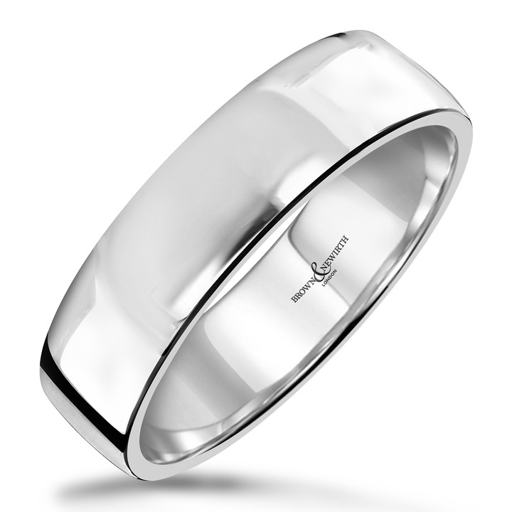 6mm Infinity Platinum Wedding Ring by Brown & Newirth