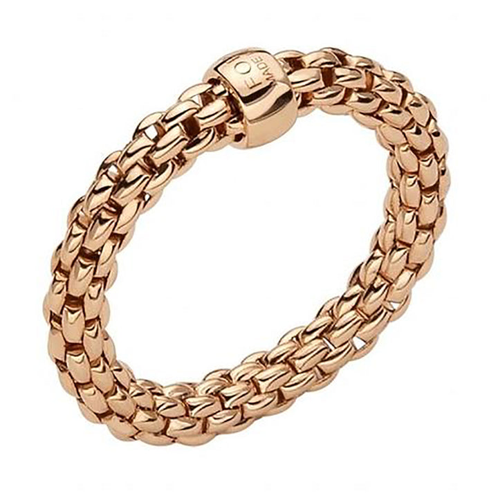 FOPE Flex'it Essentials 18ct Rose Gold Ring Medium