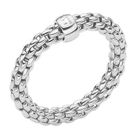 FOPE Flex'it Essentials 18ct White Gold Ring Medium - Michael Jones Jeweller
