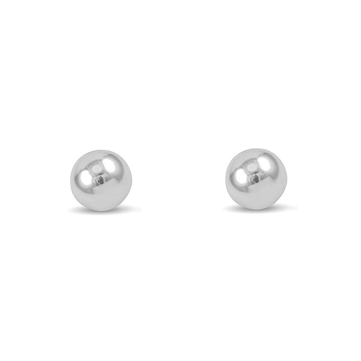 Ball Stud 4mm Earrings 9ct White Gold