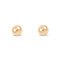 Polished 18ct Yellow Gold Ball Stud Earrings. 4mm - Michael Jones Jeweller