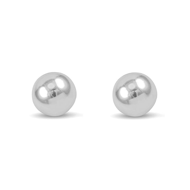 18ct White Gold 7mm Ball Studs - Michael Jones Jeweller