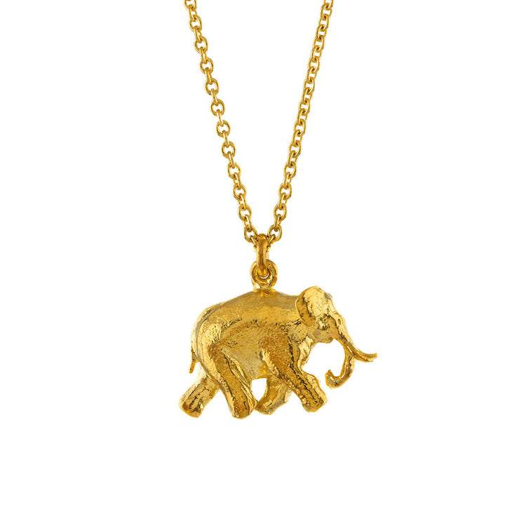 Alex Monroe Gold Plated Indian Elephant Necklace