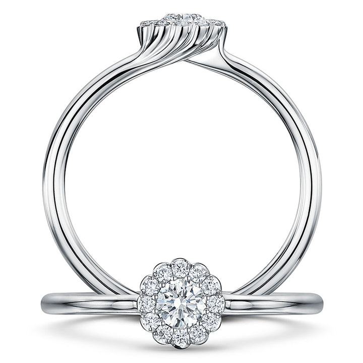 Andrew Geoghegan Cannelé Twist Petit 0.15ct Diamond Platinum Ring