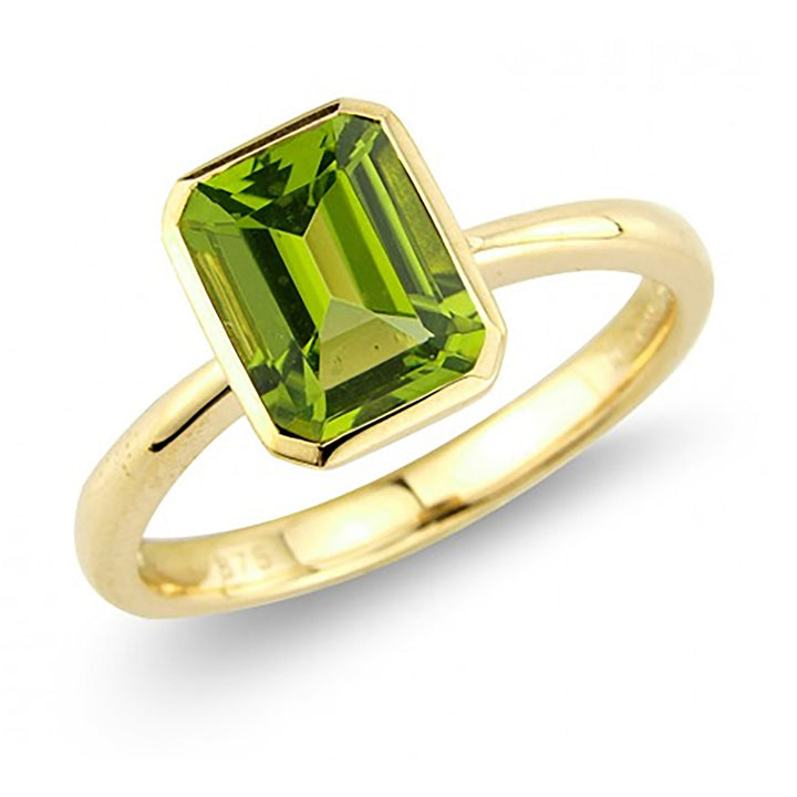 Peridot 9ct Yellow Gold Ring - Michael Jones Jeweller