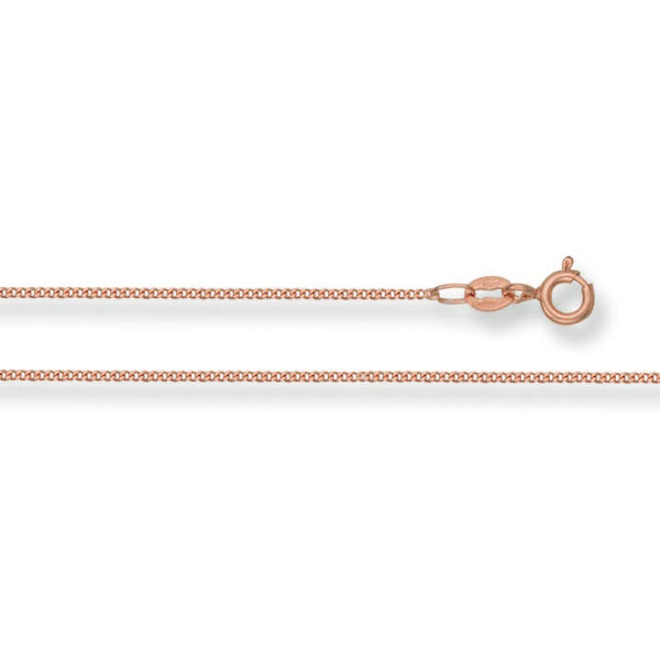 9ct Rose Gold 16-18 Inch Curb Chain