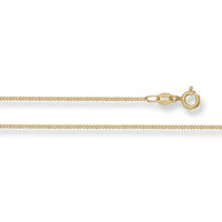9ct Yellow Gold 16-18 Inch Curb Chain