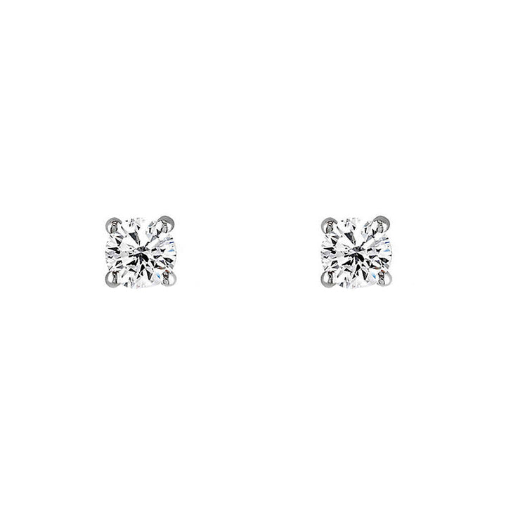 Diamond 0.25ct 18ct White Gold Open Tulip Stud Earrings - Michael Jones Jeweller