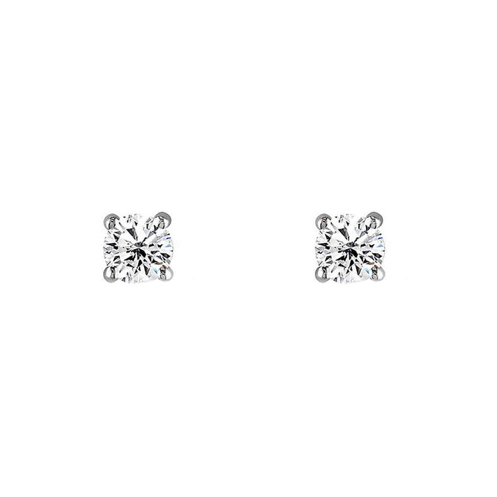 Diamond 0.25ct 18ct White Gold Open Tulip Stud Earrings
