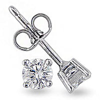 Diamond 0.51ct Stud Earrings in 18ct White Gold - Michael Jones Jeweller