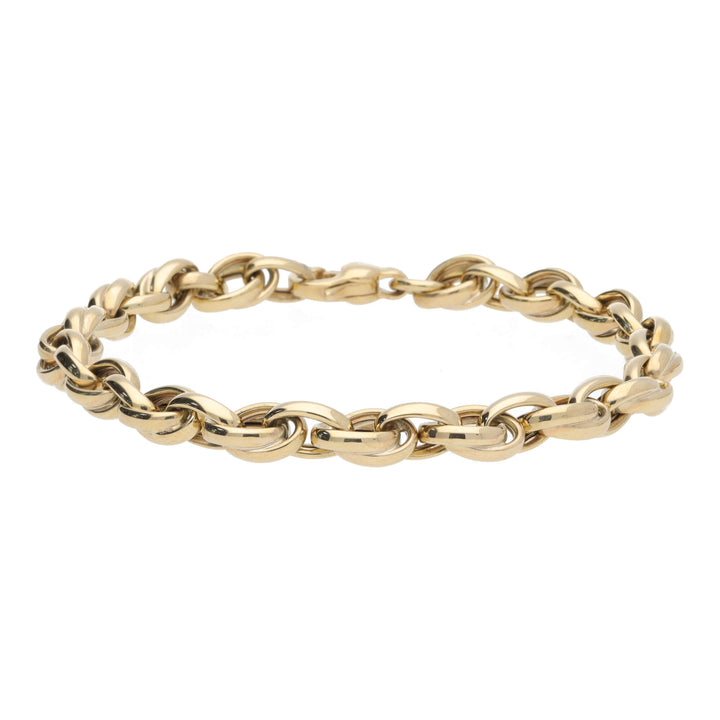 Double Link 9ct Yellow Gold Bracelet - Michael Jones Jeweller