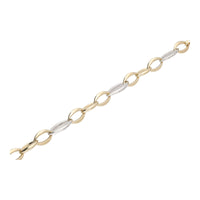Apex Oval Polished 9ct Yellow and White Gold Linked Bracelet