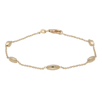 Marquise Station Link 9ct Yellow Gold Bracelet - Michael Jones Jeweller