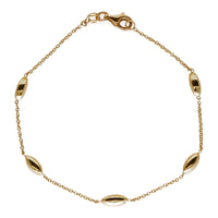 Marquise Station Link 9ct Yellow Gold Bracelet - Michael Jones Jeweller