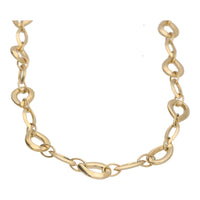 Open Teardrop Link 9ct Yellow Gold Necklace - Michael Jones Jeweller