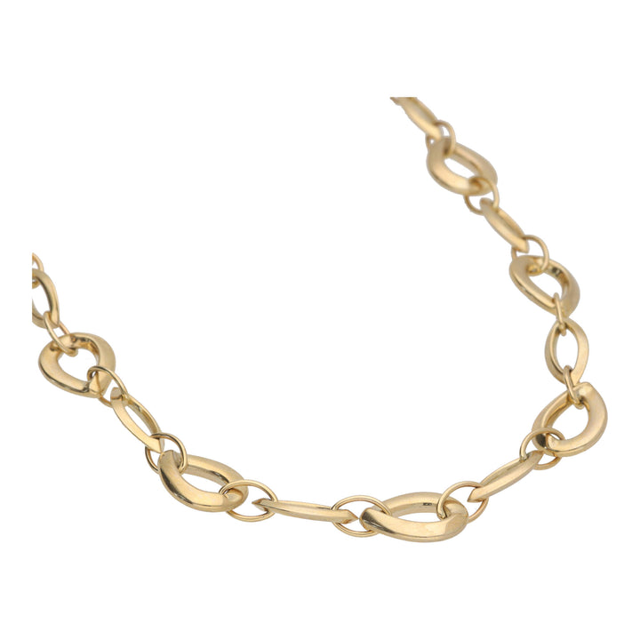 Open Teardrop Link 9ct Yellow Gold Necklace - Michael Jones Jeweller