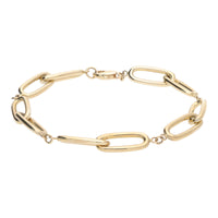 Open Linked 9ct Yellow Gold Polished Bracelet - Michael Jones Jeweller