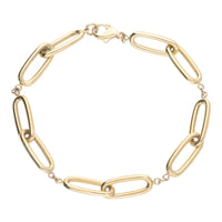 Open Linked 9ct Yellow Gold Polished Bracelet - Michael Jones Jeweller