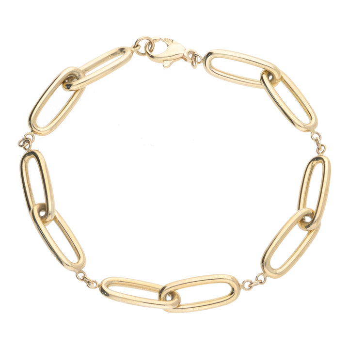 Open Linked 9ct Yellow Gold Polished Bracelet - Michael Jones Jeweller