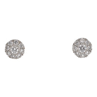 Diamond 0.26ct 18ct White Gold Cluster Earrings