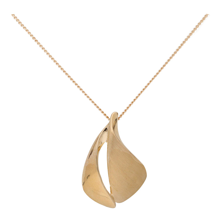 Split Sailboat 9ct Yellow Gold Necklace