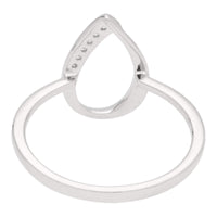 Diamond Open Pear Shaped 9ct White Gold Ring - Michael Jones Jeweller