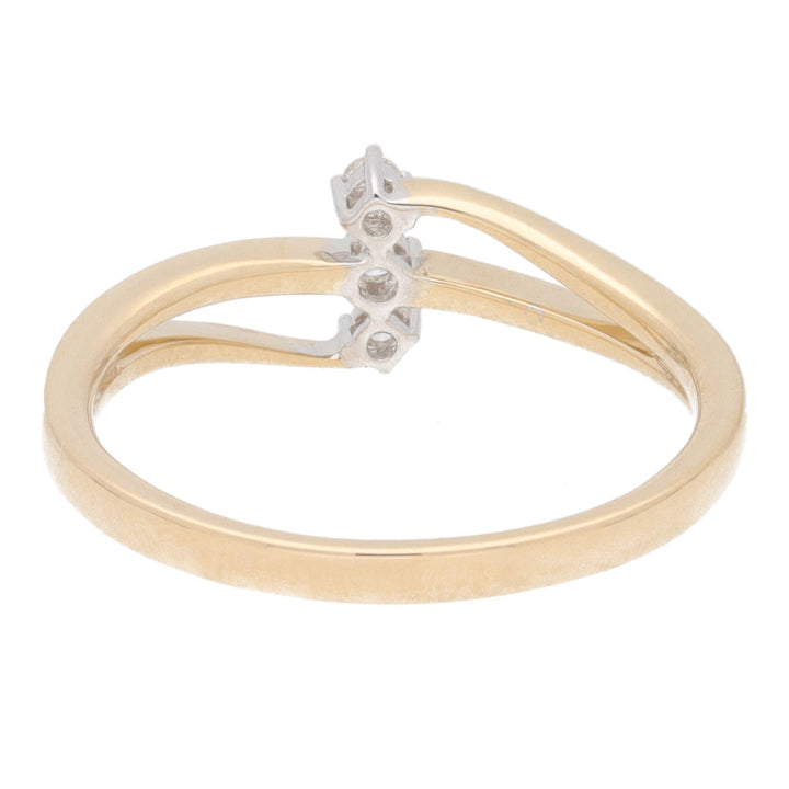 Diamond Three Strand 9ct Yellow Gold Ring - Michael Jones Jeweller
