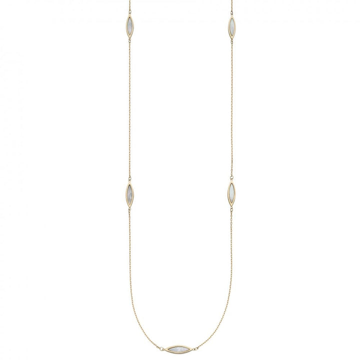 Mother of Pearl 9ct Yellow Gold Station Necklace - Michael Jones Jeweller