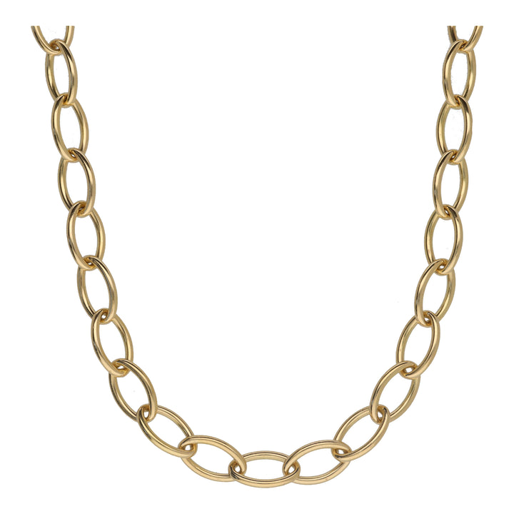 Oval Open Link 18ct Yellow Gold Necklace