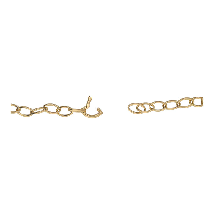 Oval Open Link 18ct Yellow Gold Necklace - Michael Jones Jeweller