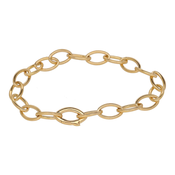 Oval Open Link 18ct Yellow Gold Bracelet