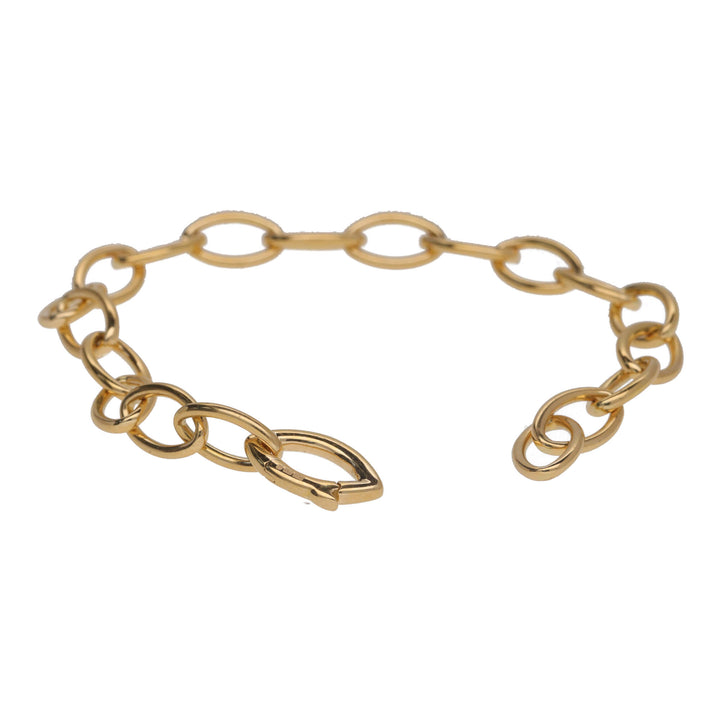 Oval Open Link 18ct Yellow Gold Bracelet