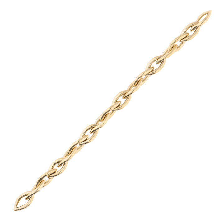 Open Marquise Link 18ct Yellow Gold Necklace 45cm - Michael Jones Jeweller