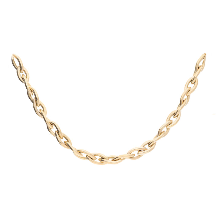 Open Marquise Link 18ct Yellow Gold Necklace 45cm - Michael Jones Jeweller