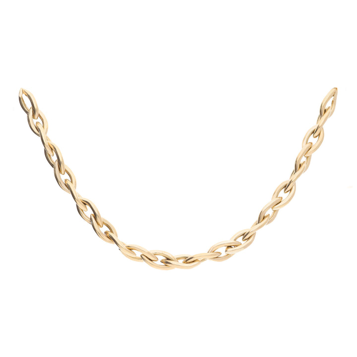 Open Marquise Link 18ct Yellow Gold Necklace 45cm