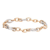 Open Link 18ct White and Rose Gold Bracelet - Michael Jones Jeweller