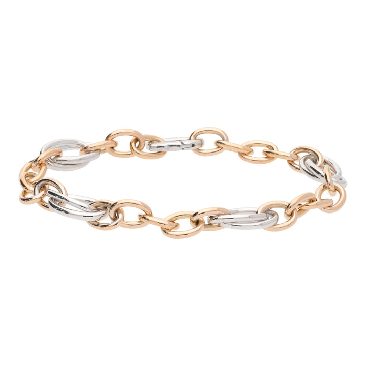 Open Link 18ct White and Rose Gold Bracelet