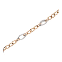 Open Link 18ct White and Rose Gold Bracelet - Michael Jones Jeweller