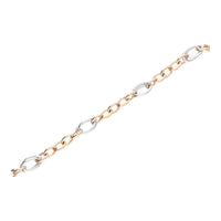 Open Link 18ct White and Rose Gold Bracelet - Michael Jones Jeweller