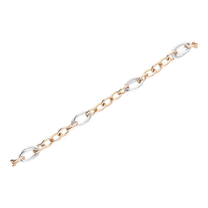 Open Link 18ct White and Rose Gold Bracelet