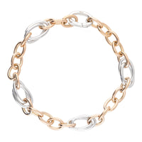 Open Link 18ct White and Rose Gold Bracelet - Michael Jones Jeweller