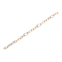 Open Link 18ct White and Rose Gold Necklace - Michael Jones Jeweller