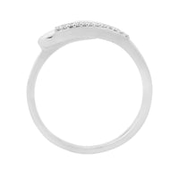 Leaf Shaped Diamond 9ct White Gold Ring - Michael Jones Jeweller