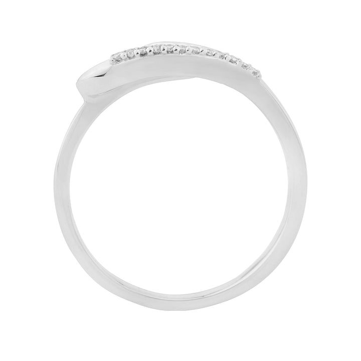 Leaf Shaped Diamond 9ct White Gold Ring - Michael Jones Jeweller