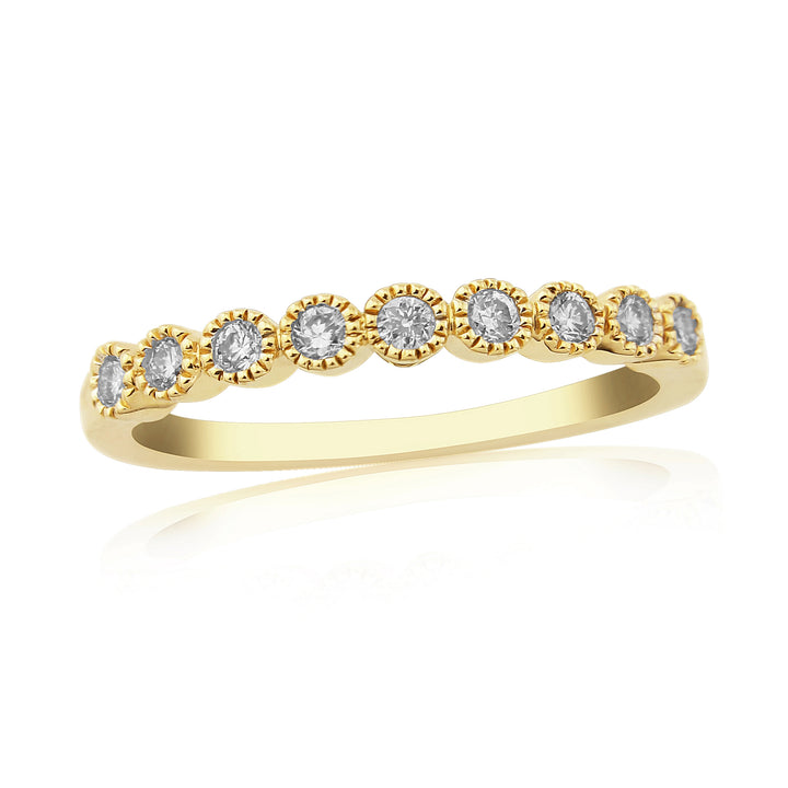 Diamond 9ct Yellow Gold Half Eternity Ring